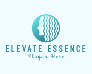 Gradient Curly Hair Logo