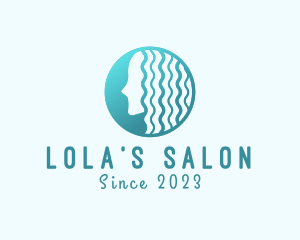 Gradient Curly Hair logo design