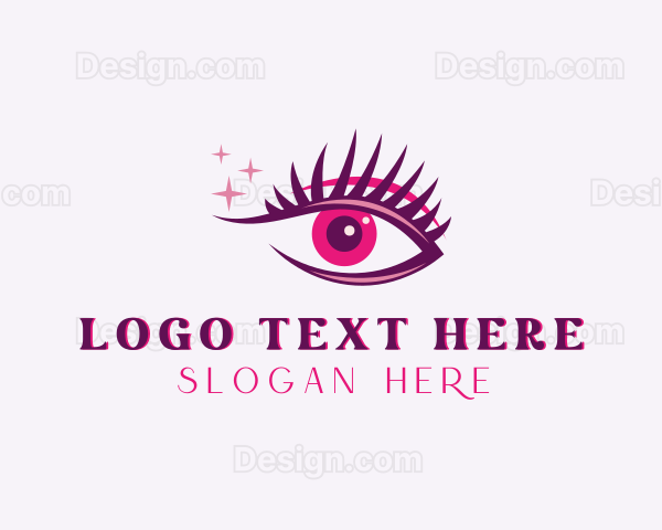 Beautician Eyelash Cosmetics Logo