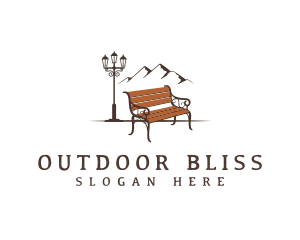 Mountain Park Bench logo design