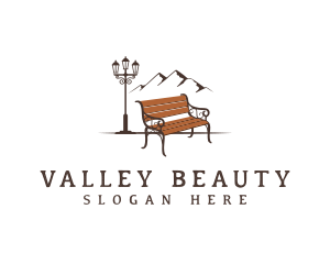 Mountain Park Bench logo design