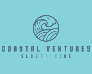 Ocean Sea Wave logo design