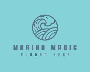 Ocean Sea Wave logo design