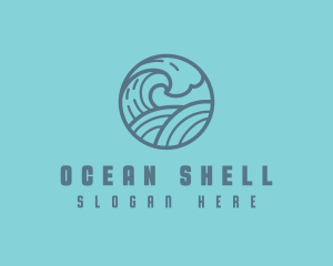 Ocean Sea Wave logo design