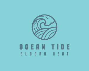 Ocean Sea Wave logo design