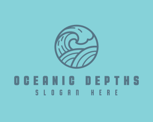 Ocean Sea Wave logo design