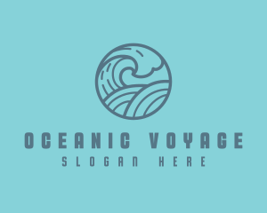 Ocean Sea Wave logo design