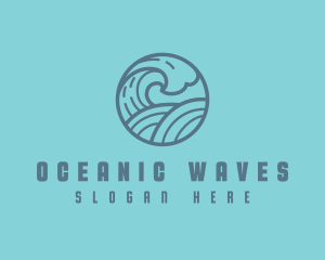 Ocean Sea Wave logo design