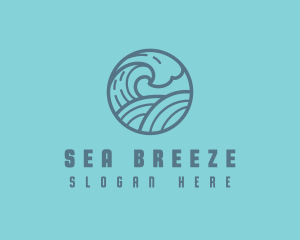 Ocean Sea Wave logo design