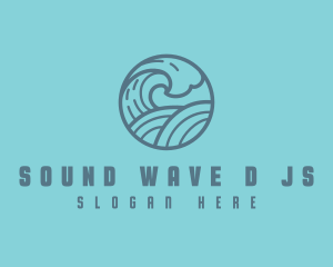 Ocean Sea Wave logo design