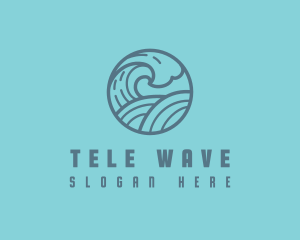 Ocean Sea Wave logo design