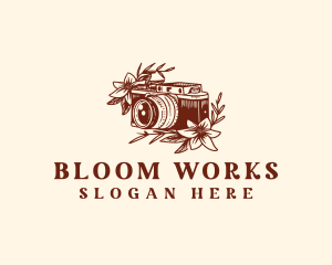 Camera Floral Photography logo design