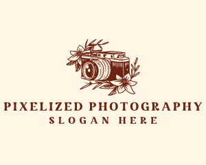 Camera Floral Photography logo design