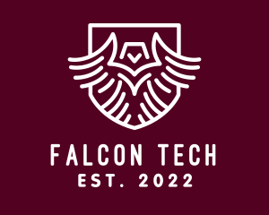 Falcon Security Crest logo design