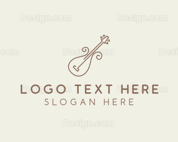 Music Violin Instrument Logo