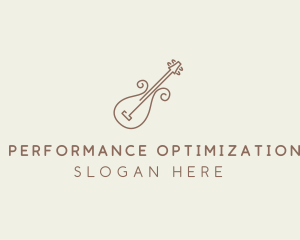 Music Violin Instrument logo design