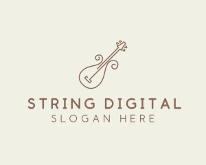 Music Violin Instrument logo design