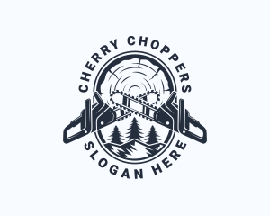 Chainsaw Woodwork Sawmill logo design