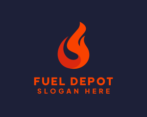 Fire Petroleum Fuel logo design