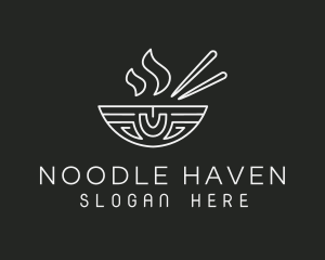 Hot Chopsticks Bowl logo design