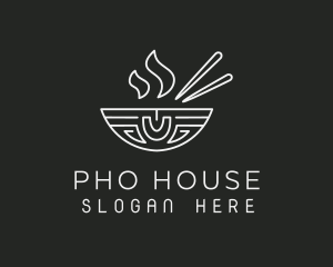 Hot Chopsticks Bowl logo design