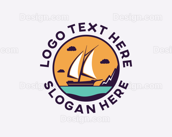 Travel Boat Vacation Logo