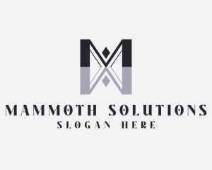 Diamond Fashion Boutique Letter M logo design