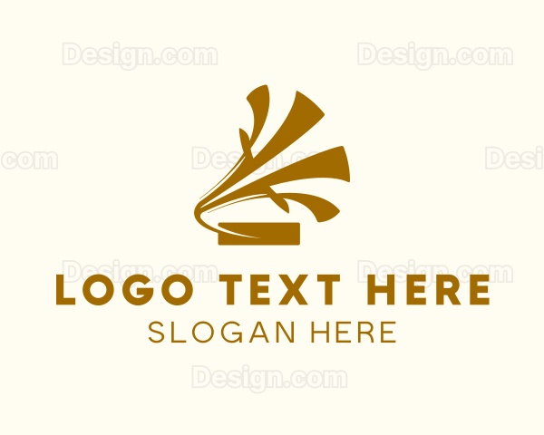 Brass Phonograph Music Logo