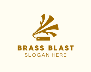 Brass Phonograph Music logo design