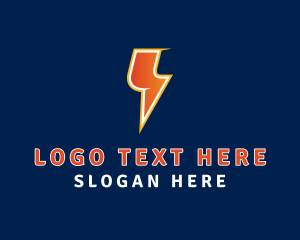 Modern Lightning Bolt Logo