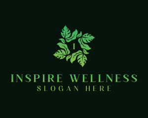 Organic Wellness Leaves logo design