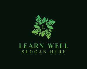 Organic Wellness Leaves logo design