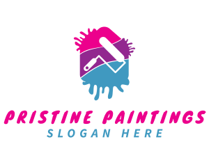 Paint Roller Renovation logo design