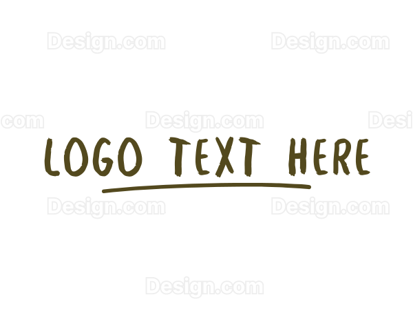 Brown Sketch Wordmark Logo