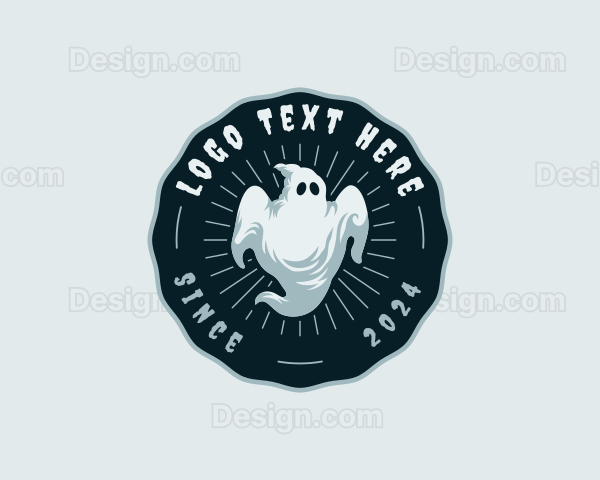 Spooky Scary Ghost Logo