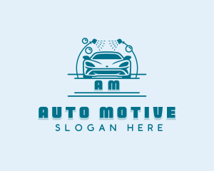 Automotive Vehicle Car Wash logo design