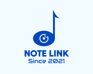 Music Note Eye logo design