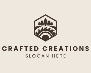 Wood Cutter Sawmill logo design