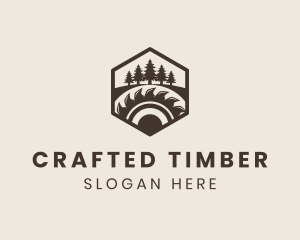 Wood Cutter Sawmill logo design