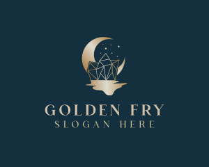 Golden Diamond Moon logo design