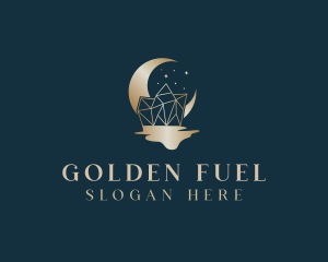 Golden Diamond Moon logo design