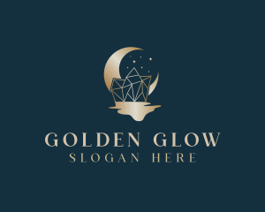 Golden Diamond Moon logo design