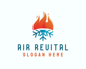 Torch Snow Air Conditioning logo design