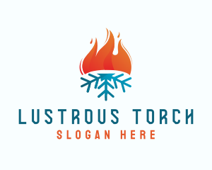 Torch Snow Air Conditioning logo design