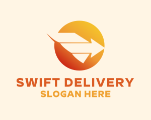 Arrow Wings Delivery logo design