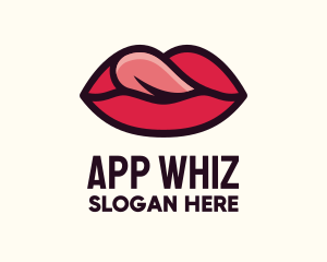 Tongue Lick Lip Cosmetics logo design