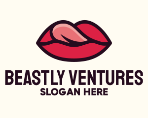 Tongue Lick Lip Cosmetics logo design