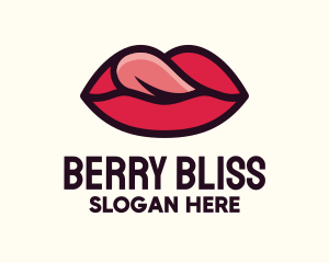 Tongue Lick Lip Cosmetics logo design