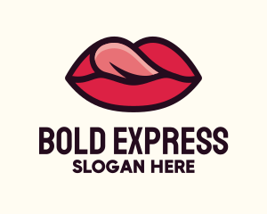 Tongue Lick Lip Cosmetics logo design