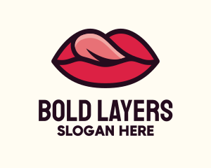 Tongue Lick Lip Cosmetics logo design